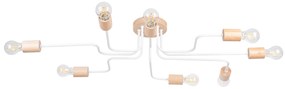 Φωτιστικό Οροφής TIMBO 8 λευκό/χάλυβας/ξύλο/8xmax 15W LED