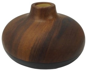 Κηροπήγιο LJT371313B Φ12,5x8,5cm Black-Brown Oriana Ferelli Κεραμικό