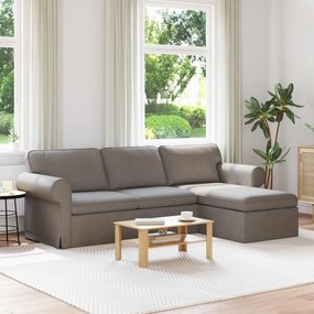 vidaXL Καναπές Taupe 245 x 138 x 80 εκ ύφασμα