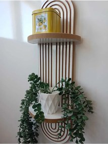 Stewehome Λευκή σκανδιναβική ραφιέρα τοίχου από mdf Λευκό 20x12x12 cm