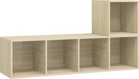 vidaXL Έπιπλα Τηλεόρασης Σετ 2 τεμ. Sonoma Δρυς από Μοριοσανίδα