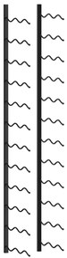 vidaXL Βάση Κρασιών Τοίχου για 24 Φιάλες Μαύρη Σιδερένια