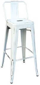 Σκαμπό Μπάρ Relix Antique White Ε5199,12 43X43Χ100 cm Metal