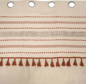 Κουρτίνα (140x240) Με Τρουκς L-C Stripe Natural 1613146