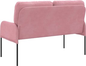 vidaXL Καναπέδες με μαξιλάρι 110cm Ροζ Κόντρα πλακέ