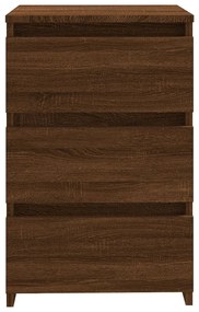 vidaXL Κομοδίνο Καφέ Δρυς 40 x 35 x 62,5 εκ. από Επεξεργασμένο Ξύλο