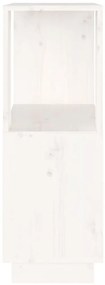 vidaXL Βιβλιοθήκη/Διαχωριστικό Χώρου Λευκό 51x25x70 εκ. Μασίφ Πεύκο