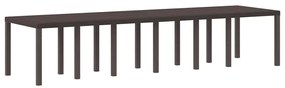vidaXL Σέτ φαγητού για κήπο 15 pcs Καφέ Rattan Polt