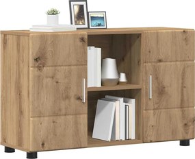vidaXL Πλαϊνό γραφείο με ράφι FLORIN Artisan Oak 88,5 x 30,5 x 55,5 εκ