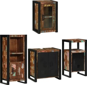 vidaXL Σετ Επίπλων Μπάνιου 4 τμχ. Πολύχρωμο 55 x 35 x 60 εκ.