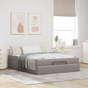 vidaXL Σκελετός Κρεβατιού Taupe 140 x 200 cm ύφασμα