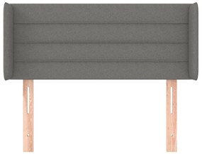 vidaXL Κεφαλάρι με Πτερύγια Σκούρο Γκρι 83x16x78/88 εκ. Υφασμάτινο