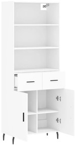 vidaXL Ντουλάπι Λευκό 69,5x34x180 εκ. από Επεξεργασμένο Ξύλο