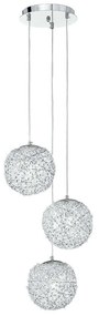 Φωτιστικό Οροφής Astra I-ASTRA/S3 3xE27 Φ40cm 120cm Chrome Luce Ambiente Design Crystal
