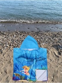 Stewehome Παιδικό παντσό πετσέτα παραλίας με τύπωμα (3-6 ετών)