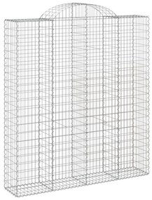 vidaXL Συρματοκιβώτια Τοξωτά 4 τεμ. 200x50x220/240 εκ. Γαλβαν. Ατσάλι