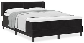 vidaXL Κρεβάτι Box Spring με Ματράκι μαύρο 140x200 εκ. Βελούδο