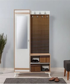 Stewehome Κρεμαστή παπουτσοθήκη για διάδρομοδρυς ριγέ 100x36x190 cm