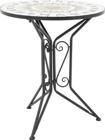 Τραπεζαρία Mosaic pakoworld σετ 3τεμ μέταλλο μαύρο