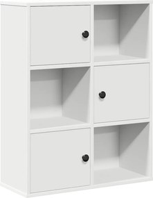 vidaXL Βιβλιοθήκη Λευκή 60x24x76,5 εκ. από Επεξεργασμένο Ξύλο