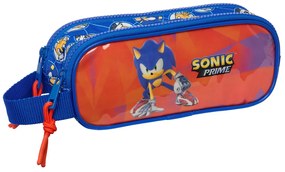 Διπλή Κασετίνα Sonic Prime Μπλε 21 x 8 x 6 cm