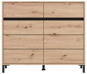Μπουφές - Κομότα MARRON 106 2K2F2V Artisan oak - Μαύρο 106x40x90εκ. 106x40x90 εκ.
