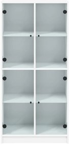 vidaXL Ντουλάπι με Πόρτες Λευκό 68x37x142 εκ. από Επεξεργασμένο Ξύλο