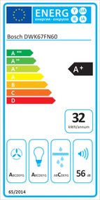 Συμβατικός Απορροφητήρας BOSCH DWK67FN60 Μαύρο