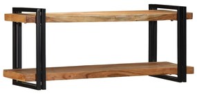 Ράφι τοίχου 110x33x45 cm Μασίφ ξύλο ακακίας - Καφέ