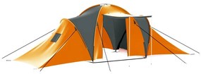 Σκηνή Camping 9 Ατόμων Γκρι / Πορτοκαλί Υφασμάτινη - Πορτοκαλί
