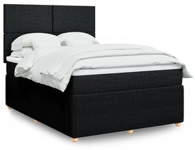 ΚΡΕΒΑΤΙ BOXSPRING ΜΕ ΣΤΡΩΜΑ ΜΑΥΡΟ 140X200 ΕΚ. ΥΦΑΣΜΑΤΙΝΟ 3292074