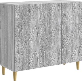 vidaXL Πλαϊνό γραφείο Γκρι Sonoma 89 x 34,5 x 80 εκ Επεξεργασμένο Ξύλο
