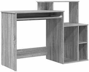 vidaXL Γραφείο με Αποθηκευτικό Χώρο Γκρι sonoma 120.5 x 44 x 88.5 εκ
