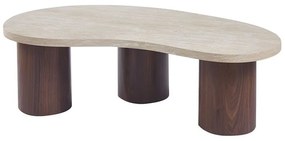 WOODWELL Ε7698,1LAMBERT Τραπεζάκι Σαλονιού-Καθιστικού, ΜDF Απόχρωση Natural Stone-Καρυδί 130x70x40cm Ε7698,1