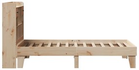 vidaXL Σκελετός Κρεβατιού Χωρίς Στρώμα 75x190 εκ Μασίφ Ξύλο Πεύκου