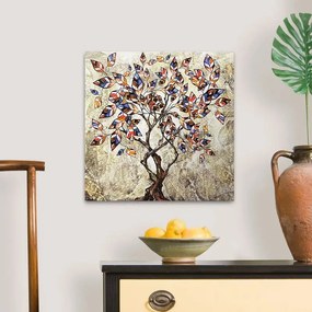 Πίνακας σε καμβά "Tree And Leaves" Megapap ψηφιακής εκτύπωσης 50x50x3εκ.
