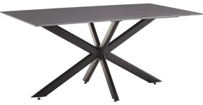 Τραπέζι Bethan sintered stone γκρι cement-μαύρο 180x90x75εκ 180x90x75 εκ.