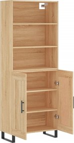 vidaXL Ντουλάπι Sonoma δρυς 69,5 x 34 x 180 εκ. από Επεξεργασμένο Ξύλο