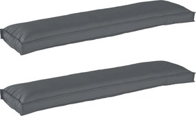 vidaXL Σετ Μαξιλαριών Πάγου 2 pcs Ανθρακί 150 x 40 x 8 εκ.