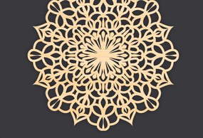 Σετ των 2 Intra απο ξύλο plywood 3mm-4mm πάχος 3D Mandala για Cricut Δίασταση 30x30 cm INTRAFABR-86061371