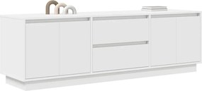 vidaXL Ντουλάπι Τηλεόρασης με LED Λευκό 160,5x41x50 εκ.