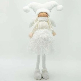 Χριστουγεννιάτικη Διακοσμητική Φωτιζόμενη Φιγούρα Κοριτσιού 600-46641 63cm White
