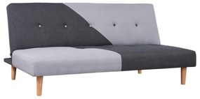 Sofa Bed Saxon  Dark Grey &amp; Light Grey Fabric 178x87x78cm