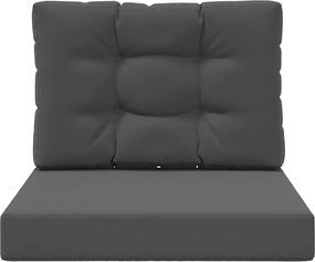 vidaXL Μαξιλάρι Καναπέ Εξωτερικού Χώρου 2 pcs Ανθρακί Πολυεστέρας