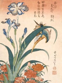 Hokusai, Katsushika - Αναπαραγωγή Kingfisher, (30 x 40 cm)