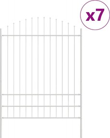 vidaXL Φράχτης Κήπου 7 pcs Λευκό 170 x 225 cm