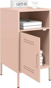 vidaXL Κομοδίνα 2 τεμ. Ροζ 36x39x68 εκ. από Χάλυβα