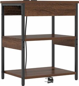vidaXL Κομοδίνο 2 pcs Καφέ δρυς 41 x 31 x 51 εκ. Επεξεργασμένο ξύλο