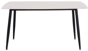 Τραπέζι RAVEN Κεραμικό TOP με Όψη Λευκό Μάρμαρο 140x80x74Υεκ. 140x80x74 εκ.