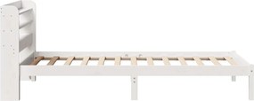 vidaXL Σκελετός Κρεβατιού Χωρίς Στρώμα Λευκό 100x200 εκ. Μασίφ Πεύκο